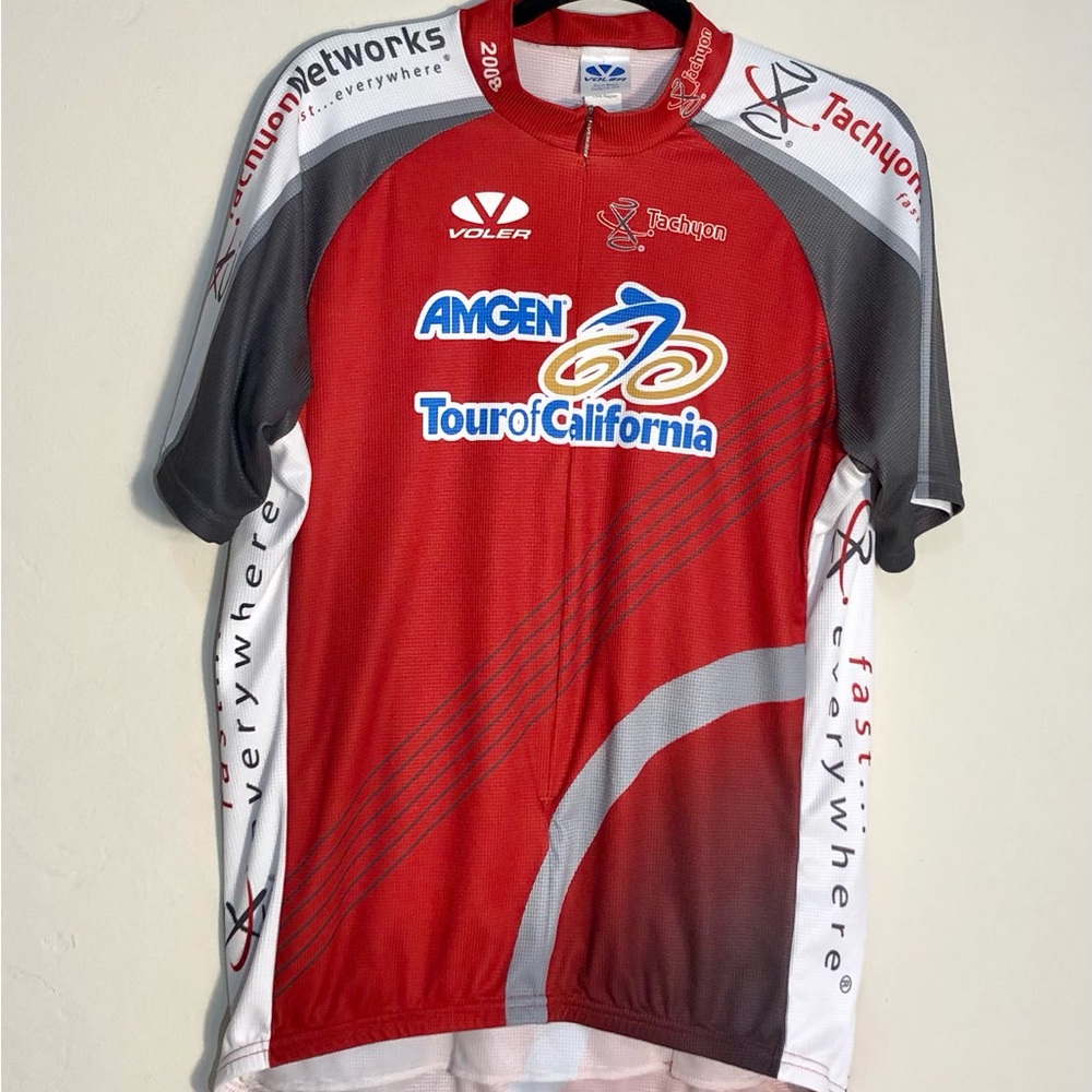 Amgen Voler Bike Jersey Cycling Tour of CA 2008 Amgen Tachyon SZ 2X Large Red